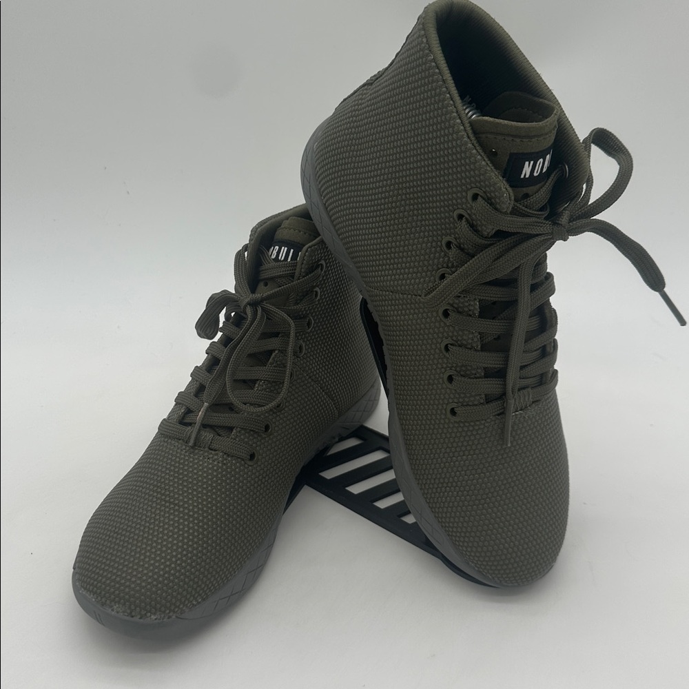 NOBULL Outwork Superfabric Trainer High Top Womens Size 7.5 Gym Shoe Olive Green - Picture 3 of 15